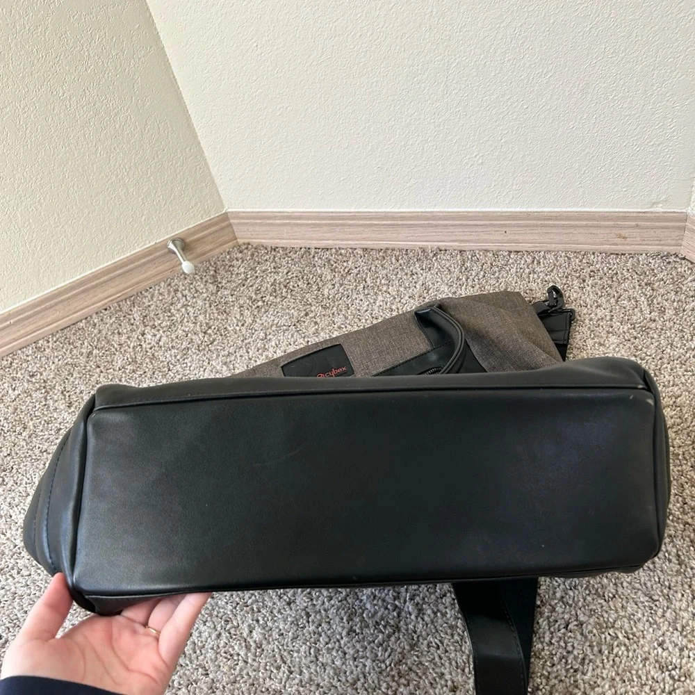 Cybex Platinum Priam Changing Bag Black Gray Women’s Travel Carry Baby Tote Zip